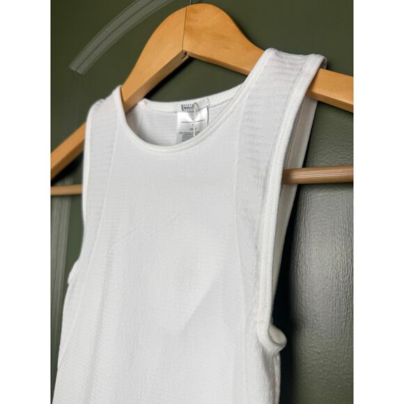 NWT Wolford Grid Net Bodysuit Sleeveless Crewneck Moisture-Wicking White XS - Picture 5 of 8